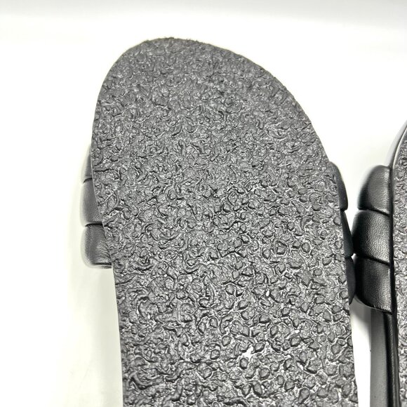 Seychelles‎ Size 7 Low Key Black Leather Slip On Wide Band Slides Sandals Shoes - Picture 10 of 13